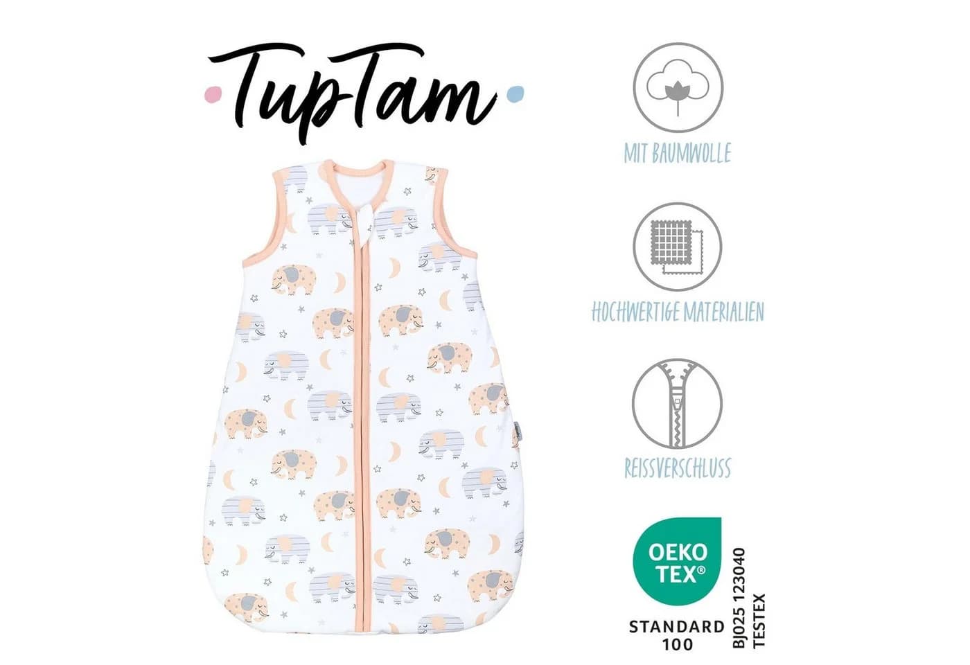 TupTam Babyschlafsack 2.5 TOG Ärmellos Wattiert