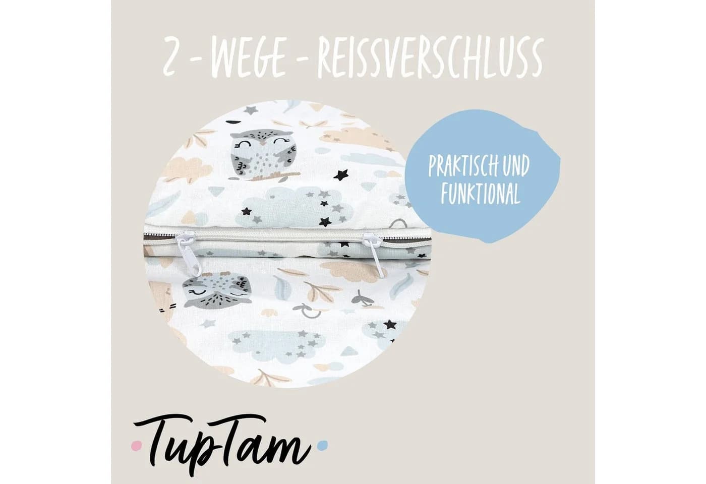 TupTam Kindergarten Schlafsack mit Kissen und Beutel für unterwegs - Bild 4