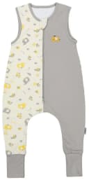 TupTam Sommerschlafsack Baby mit Beinen Grau Gelb Baumwolle Bild 2
