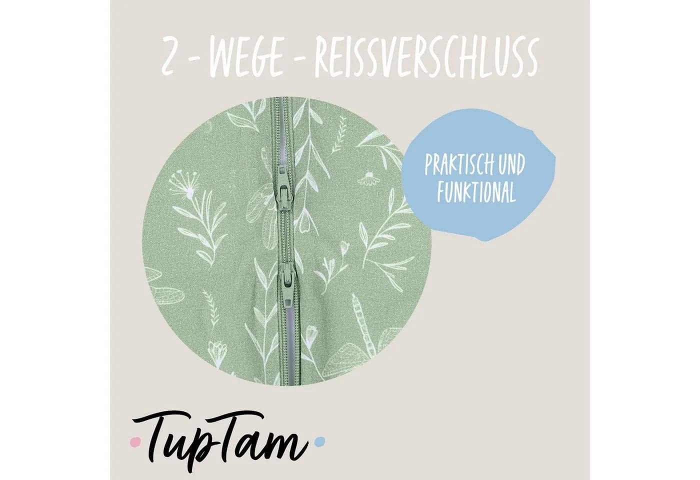 TupTam Sommerschlafsack mit Beinen Baumwolle Grün - Bild 4