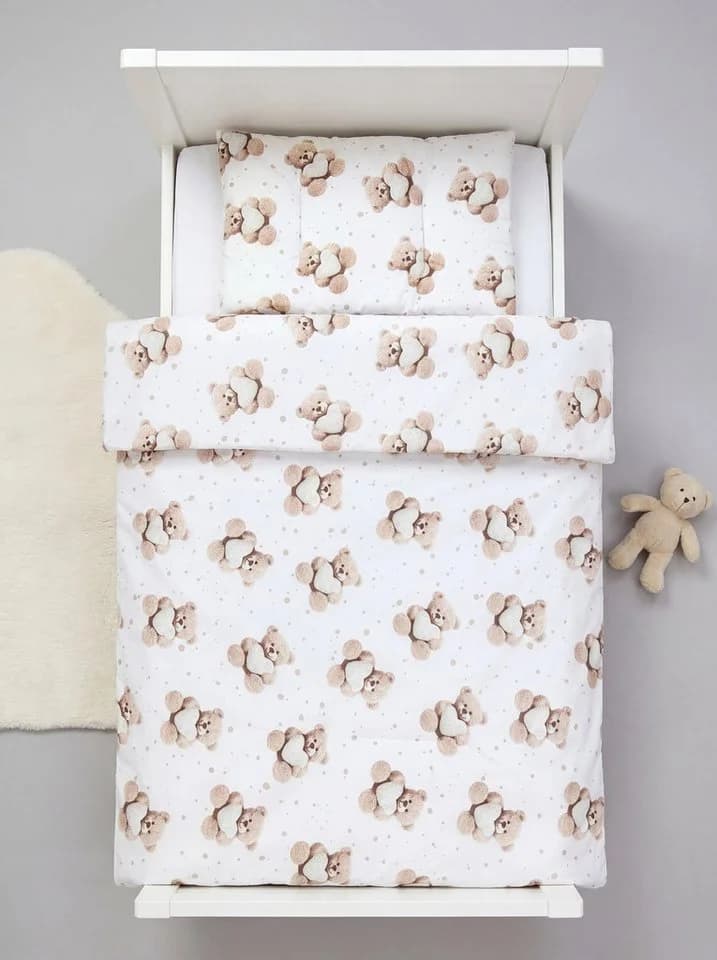 TupTam Kinderbettdecken-Set 2tlg. Ganzjahresdecke mit Kissen Beige - Bild 3
