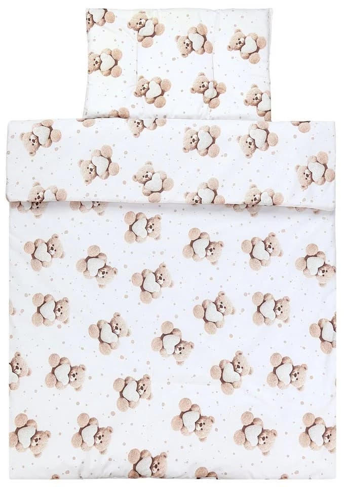TupTam Kinderbettdecken-Set 2tlg. Ganzjahresdecke mit Kissen Beige - Bild 5