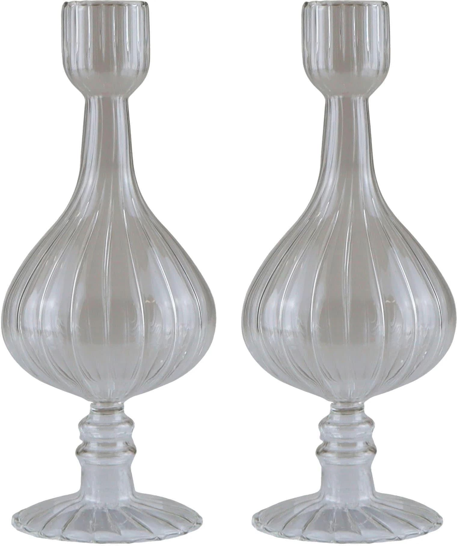 Dekovase AM DESIGN Tischvase Glas 24cm - 2er Set