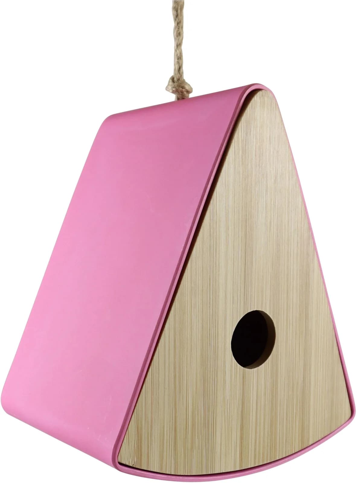 AM Design Dekofigur Vogelhaus Pyramide Bambus Pink