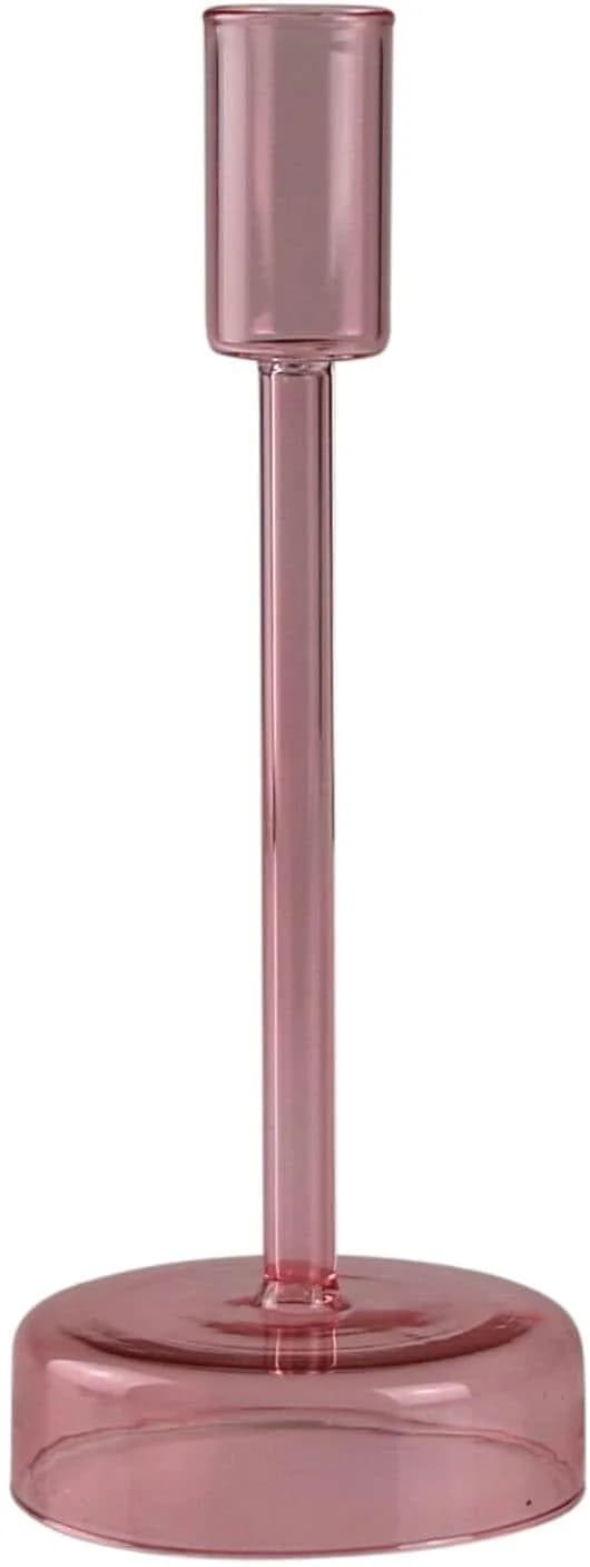 AM DESIGN Kerzenständer aus roséfarbenem Glas - Rosa