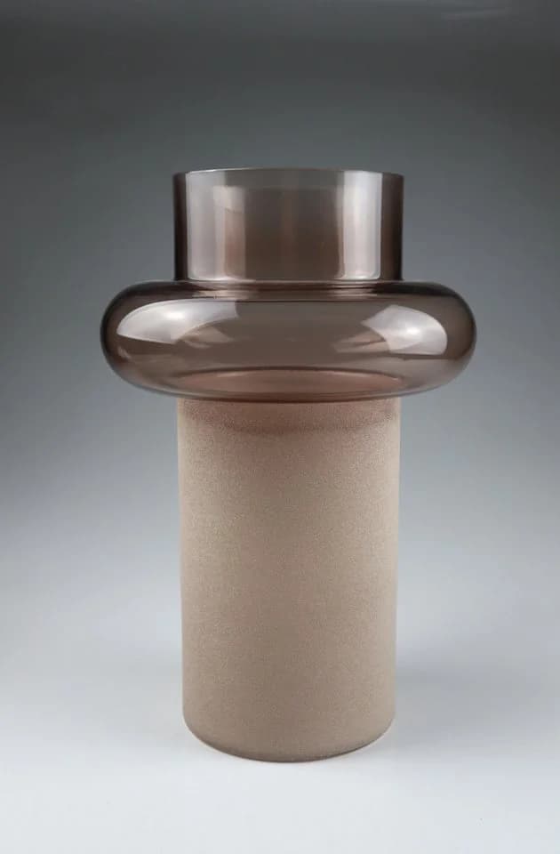 AM Design Dekovase aus Glas Braun
