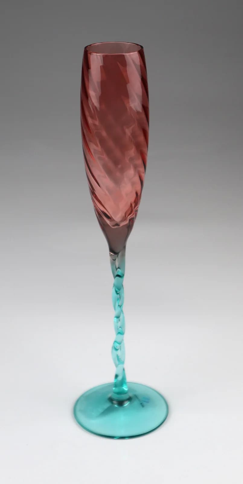AM DESIGN Handgefertigt Sektglas 3er Set Glas Pink Blau