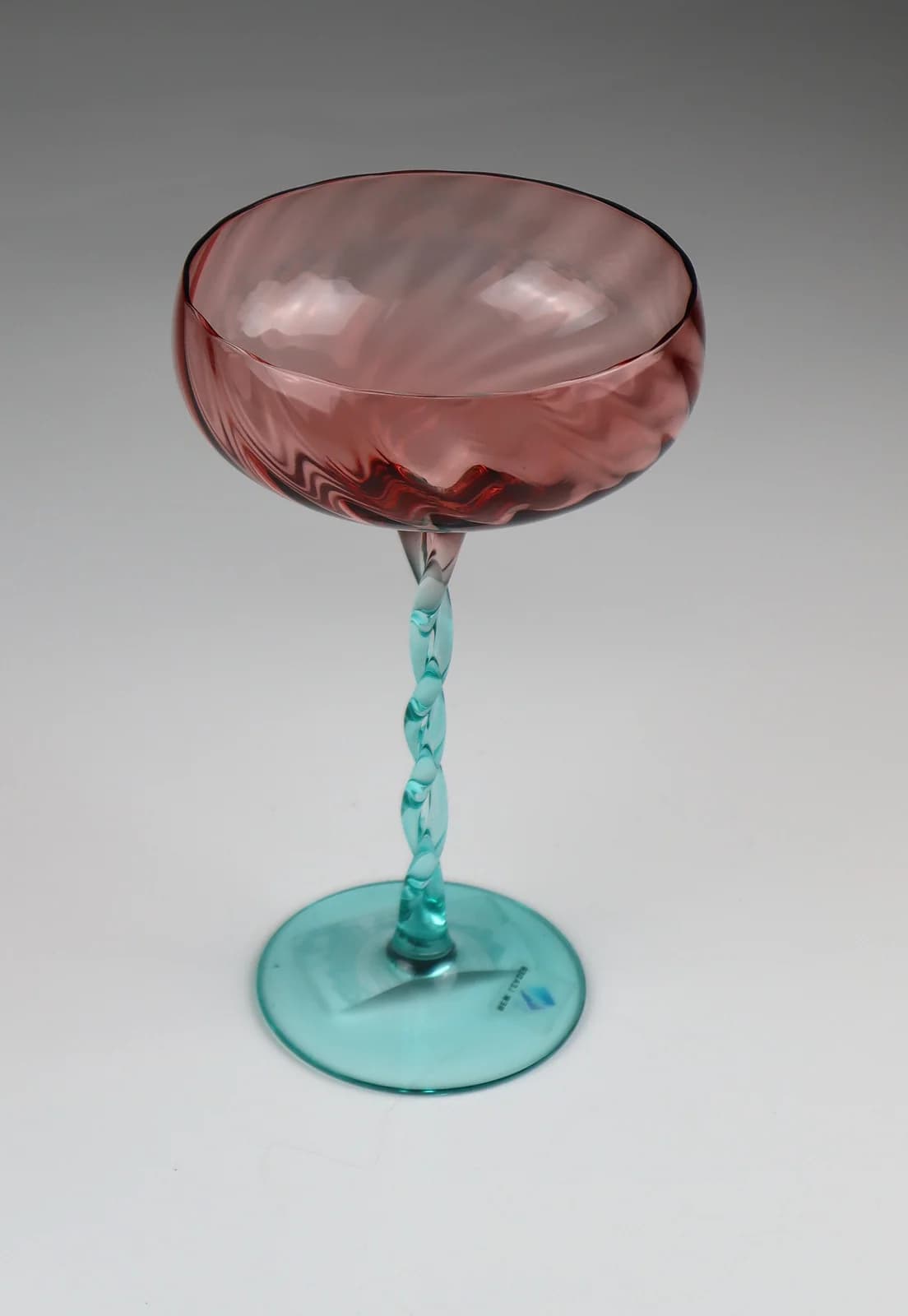 AM DESIGN Cocktailglas 3er Set Handgefertigt Pink Blau