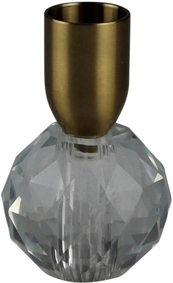 Kerzenleuchter AM DESIGN Stabkerzenhalter aus Acryl Goldfarben Transparent