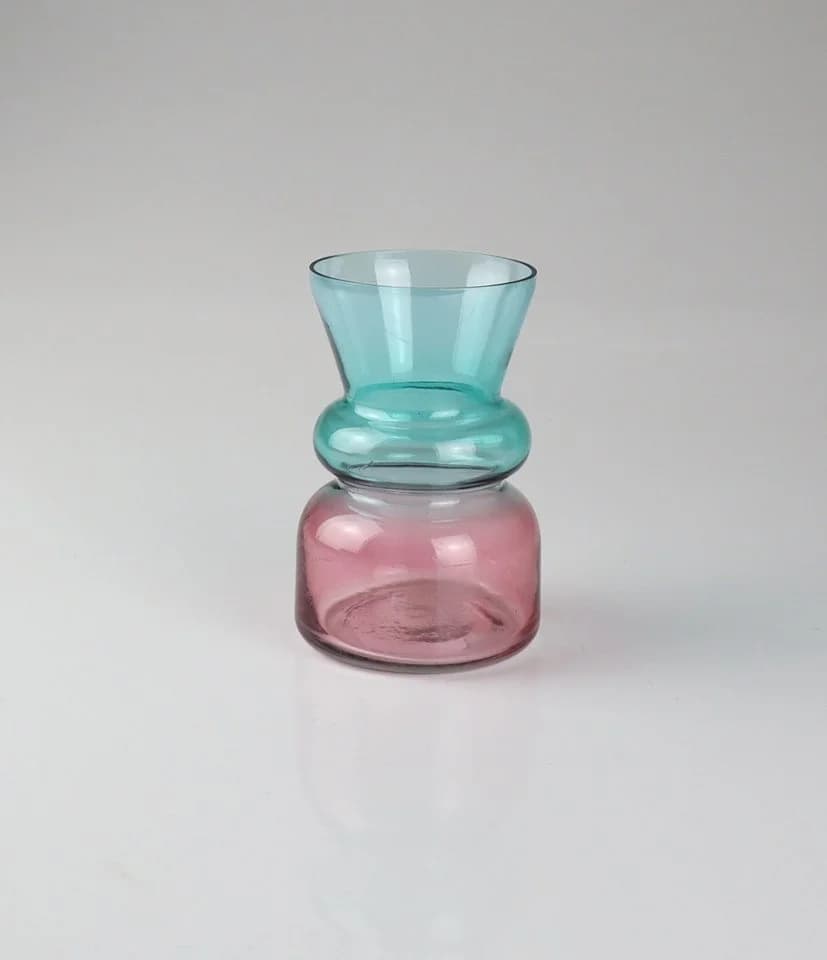 AM Design Dekovase aus Glas, 2er Set, Bunt