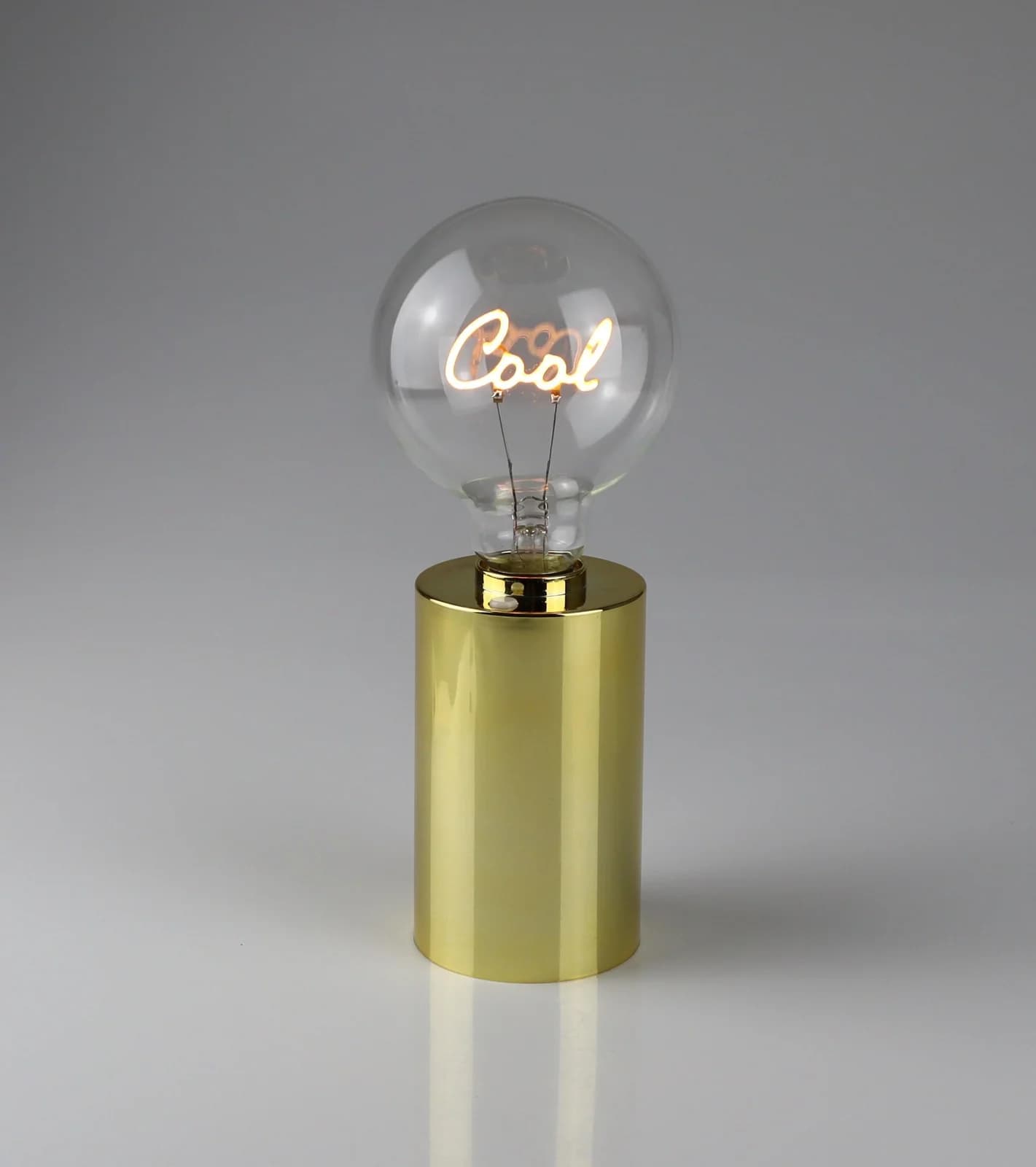 AM DESIGN LED Dekoobjekt Glühbirne Gold mit Schriftzug