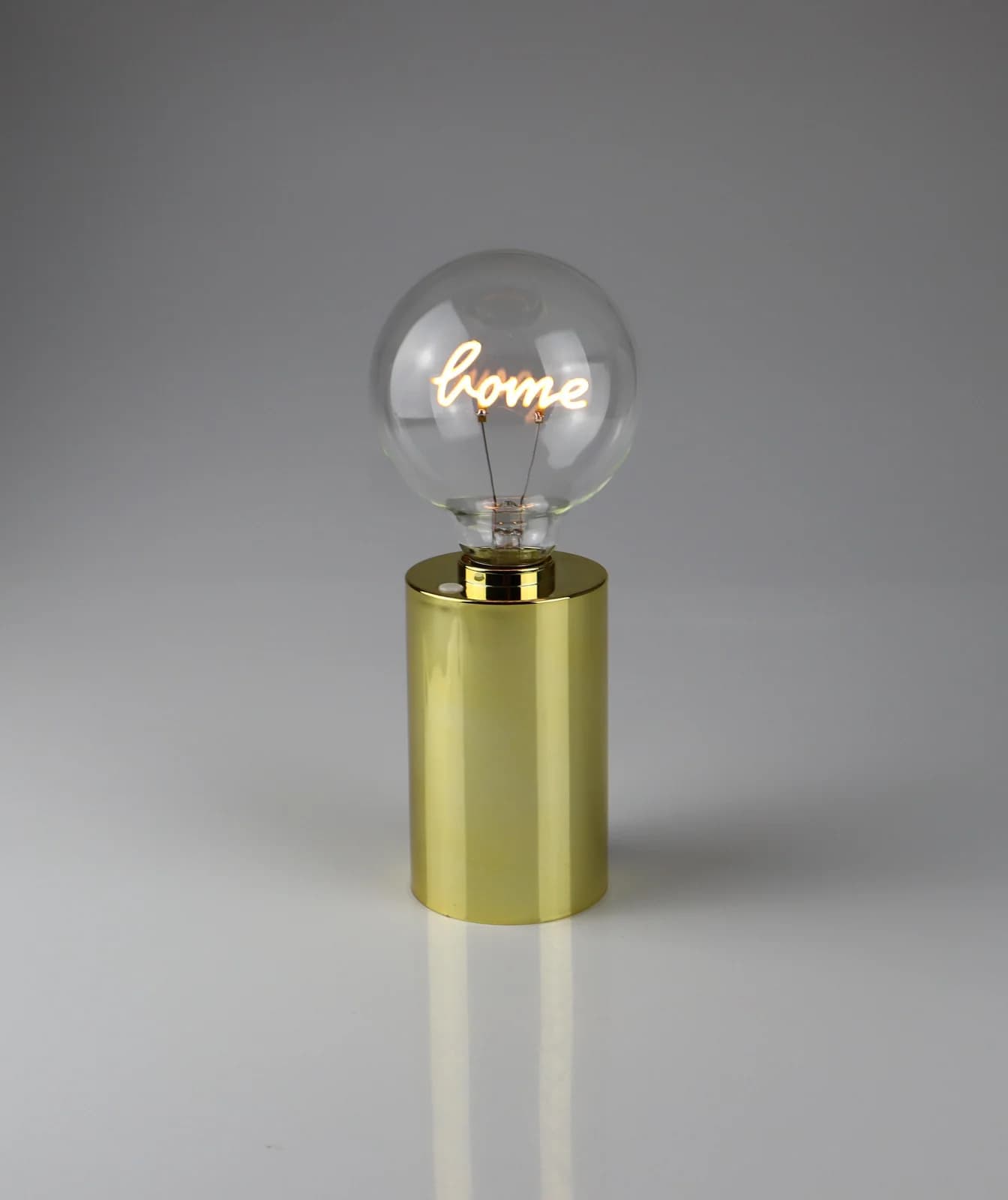 AM Design LED Dekoobjekt Glühbirne Home Schriftzug Gold