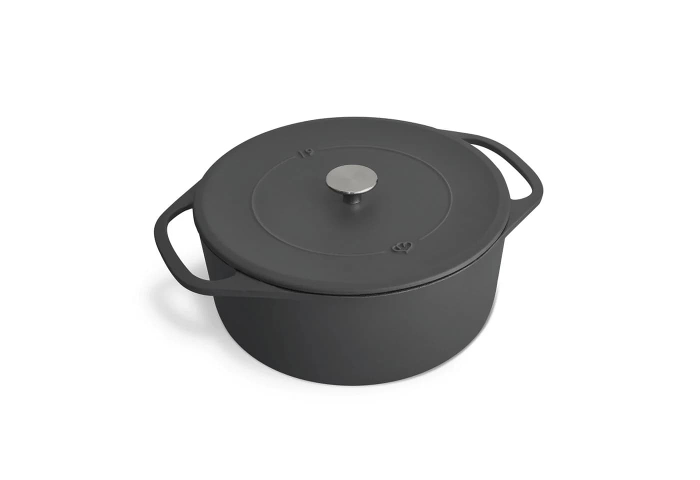 Springlane Bräter Cocotte Grau mit Deckel, Gusseisen, 6 L, Ø 28cm, Rund - Bild 2