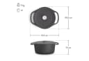 Springlane Bräter Cocotte Grau mit Deckel, Gusseisen emailliert, 4 L, Ø 24cm Bild 1