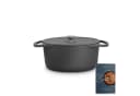 Springlane Bräter Cocotte Grau mit Deckel, Gusseisen emailliert, 4 L, Ø 24cm Bild 2