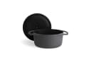 Springlane Bräter Cocotte Grau mit Deckel, Gusseisen emailliert, 4 L, Ø 24cm Bild 3