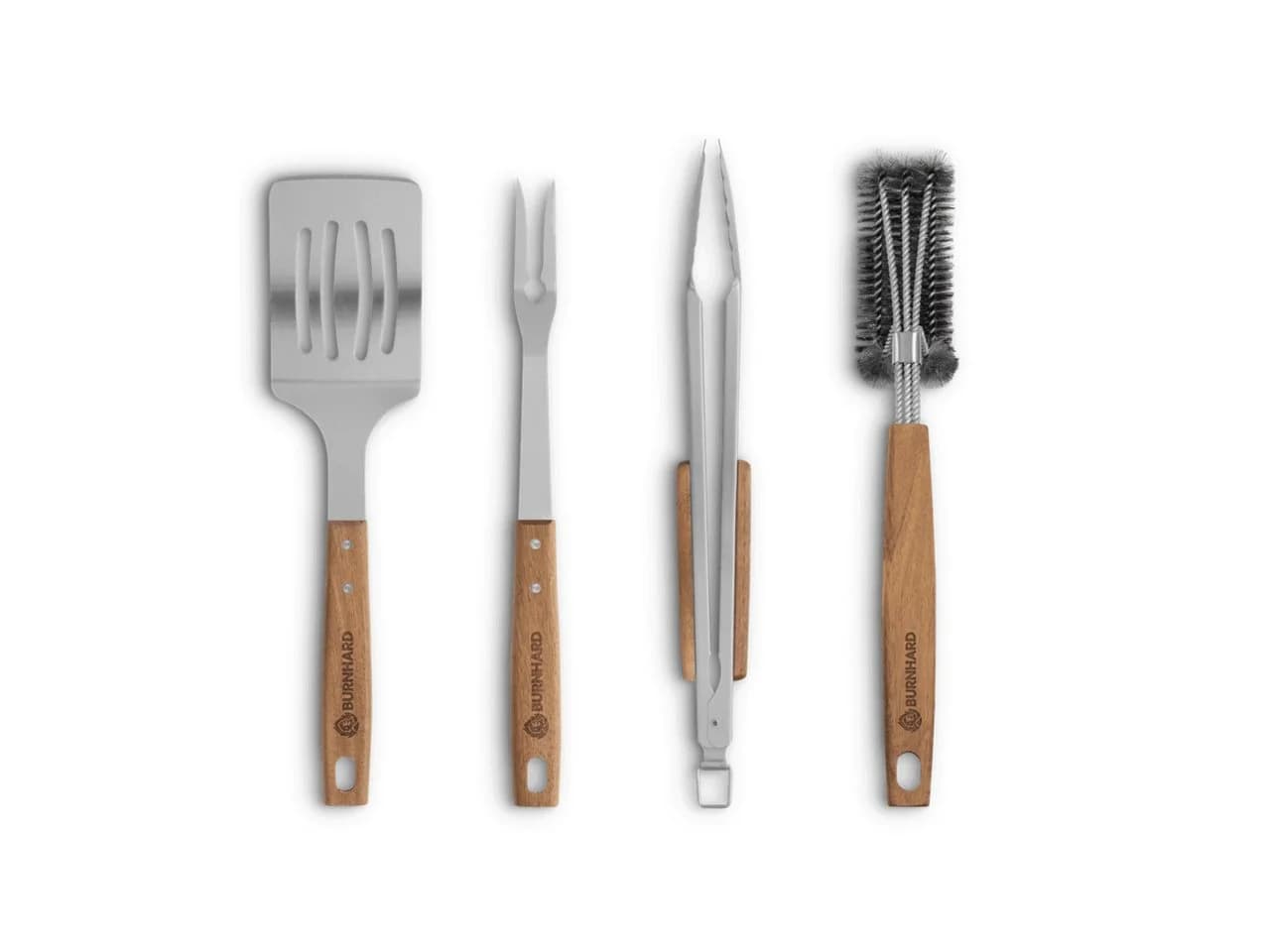 BURNHARD® Grillbesteck-Set 4-tlg. Akazienholz & Edelstahl - Bild 2