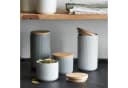 Springlane Vorratsdose 2-tlg. Set Keramik Holzdeckel Grau Stripes Bild 1