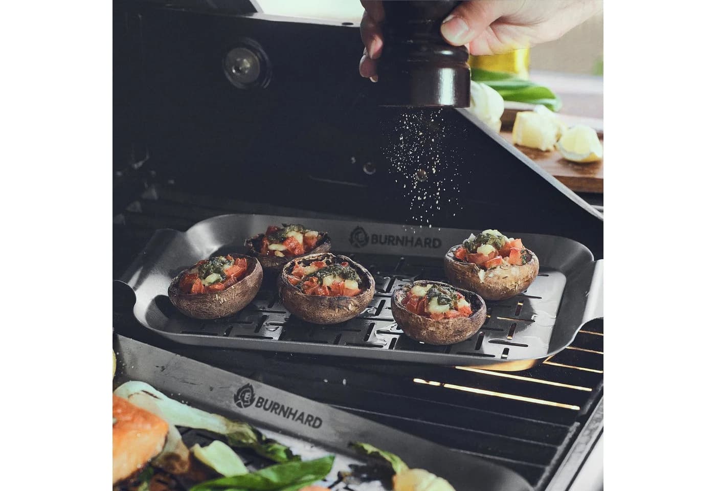 BURNHARD® Grillschale Edelstahl Silber - Bild 4