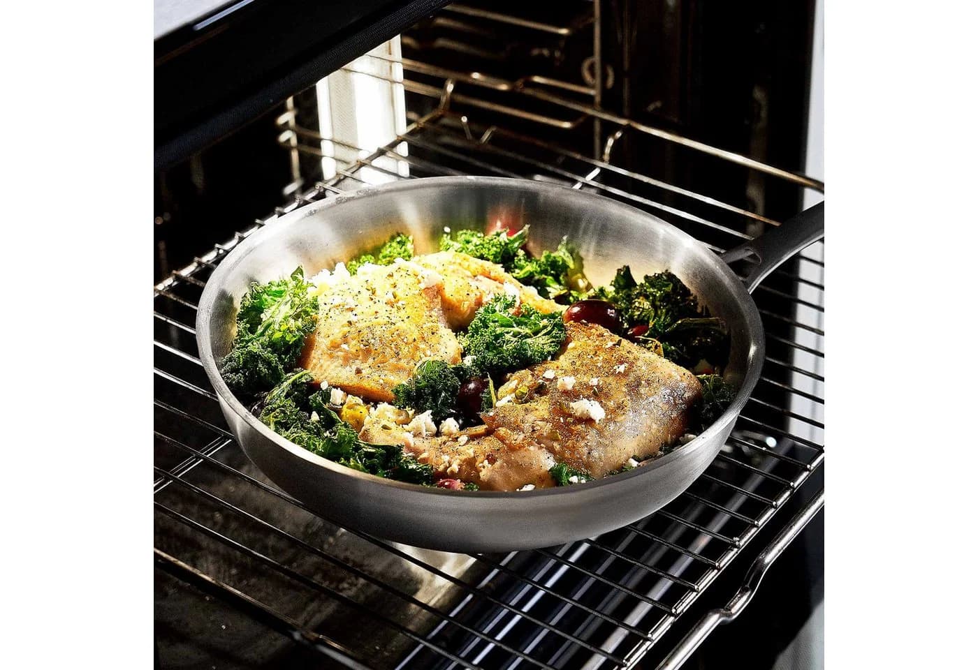 Springlane Bratpfanne Edelstahl 24 cm mit Glasdeckel Silber - Bild 4