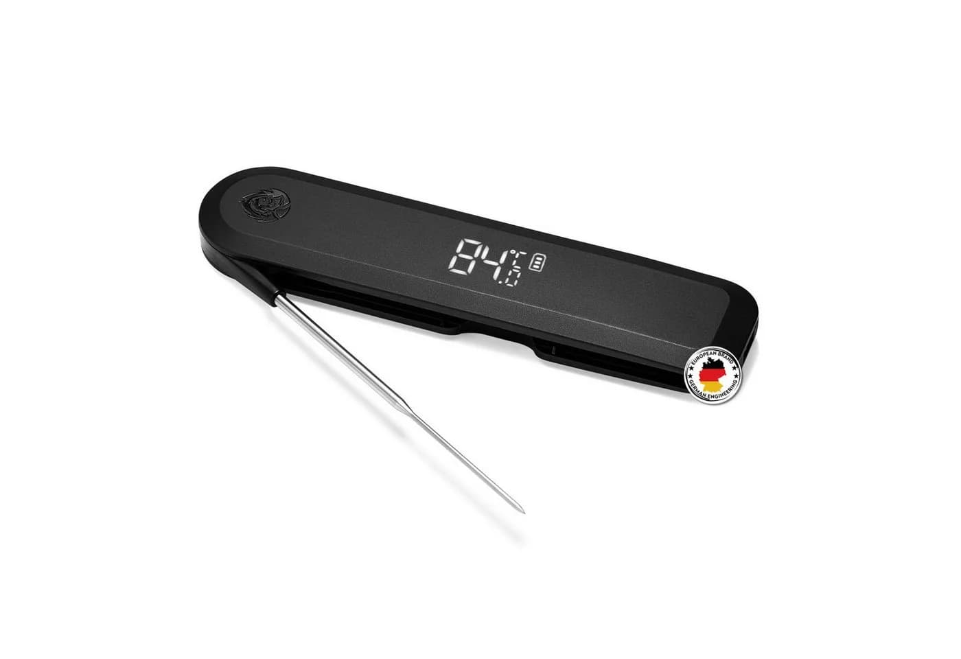 BURNHARD® Grillthermometer Einstich-Thermometer klappbar schwarz - Bild 2
