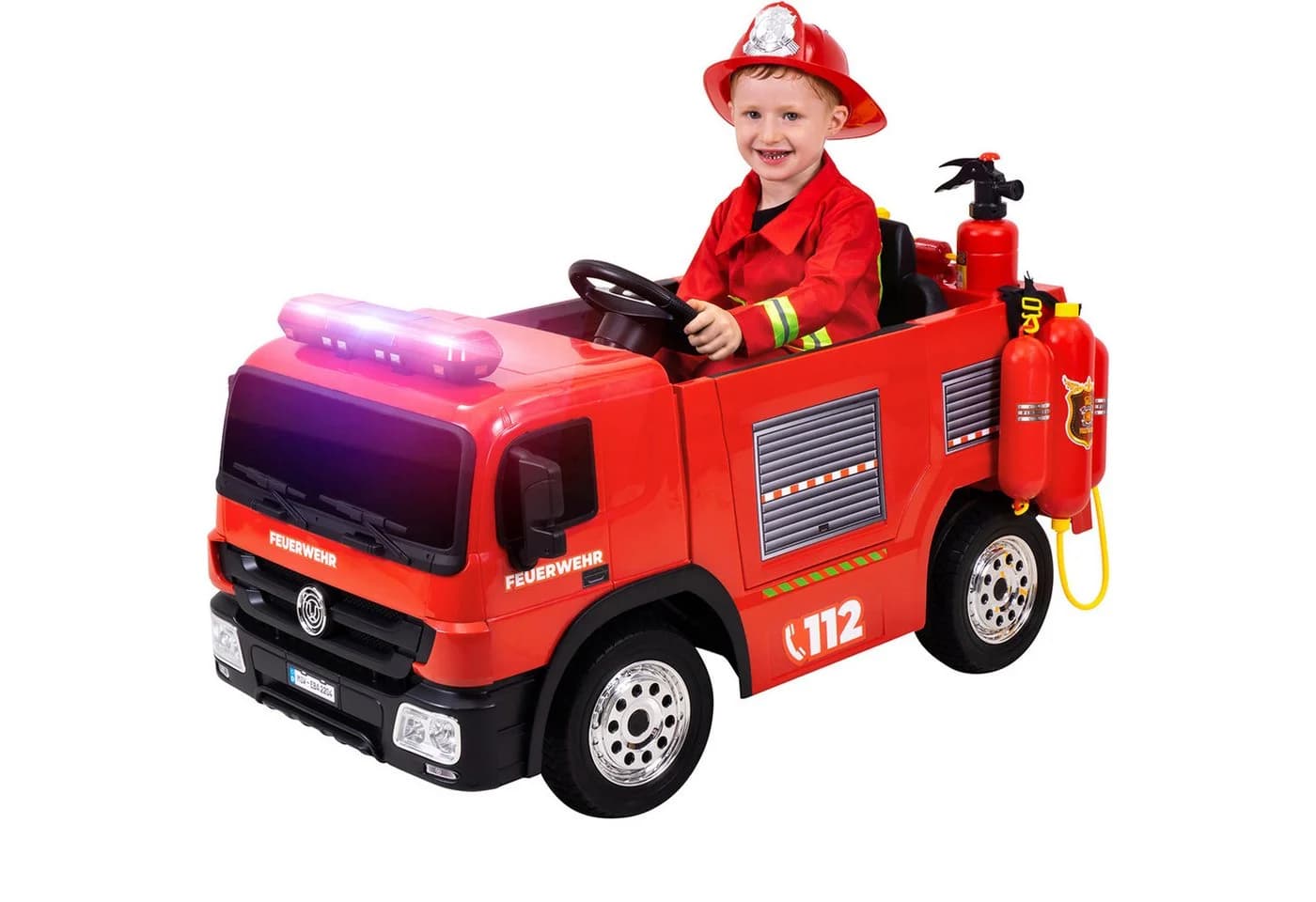 Actionbikes Motors Kinder-Elektroauto Feuerwehr SX1818 Rot mit Fernbedienung - Bild 2