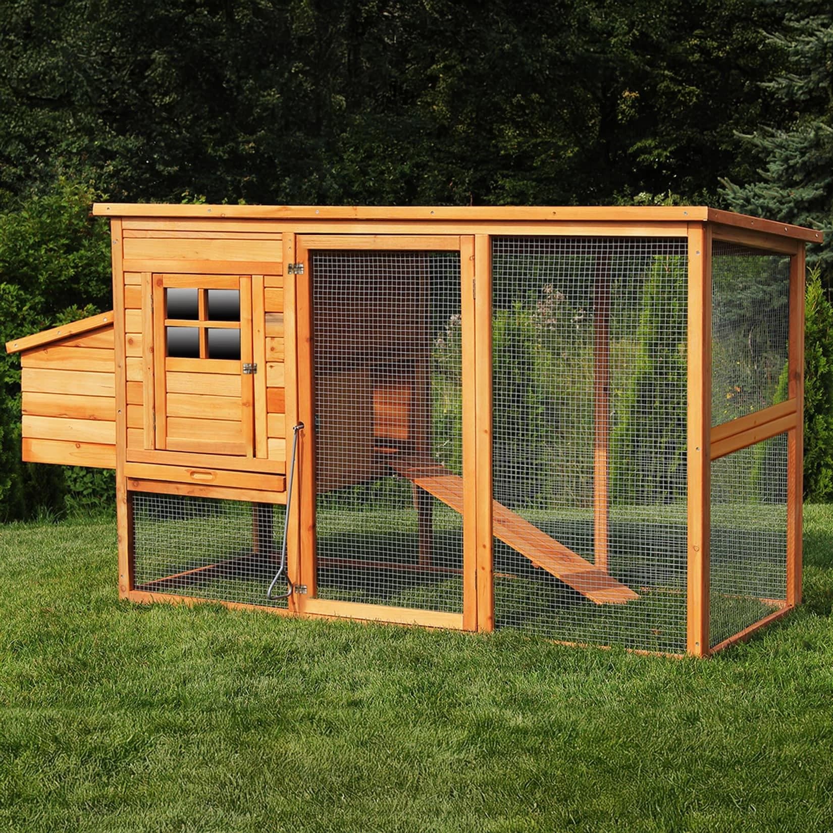 MyAnimal Hühnerstall MH-04 für 4 Hühner mit Eiablage Braun