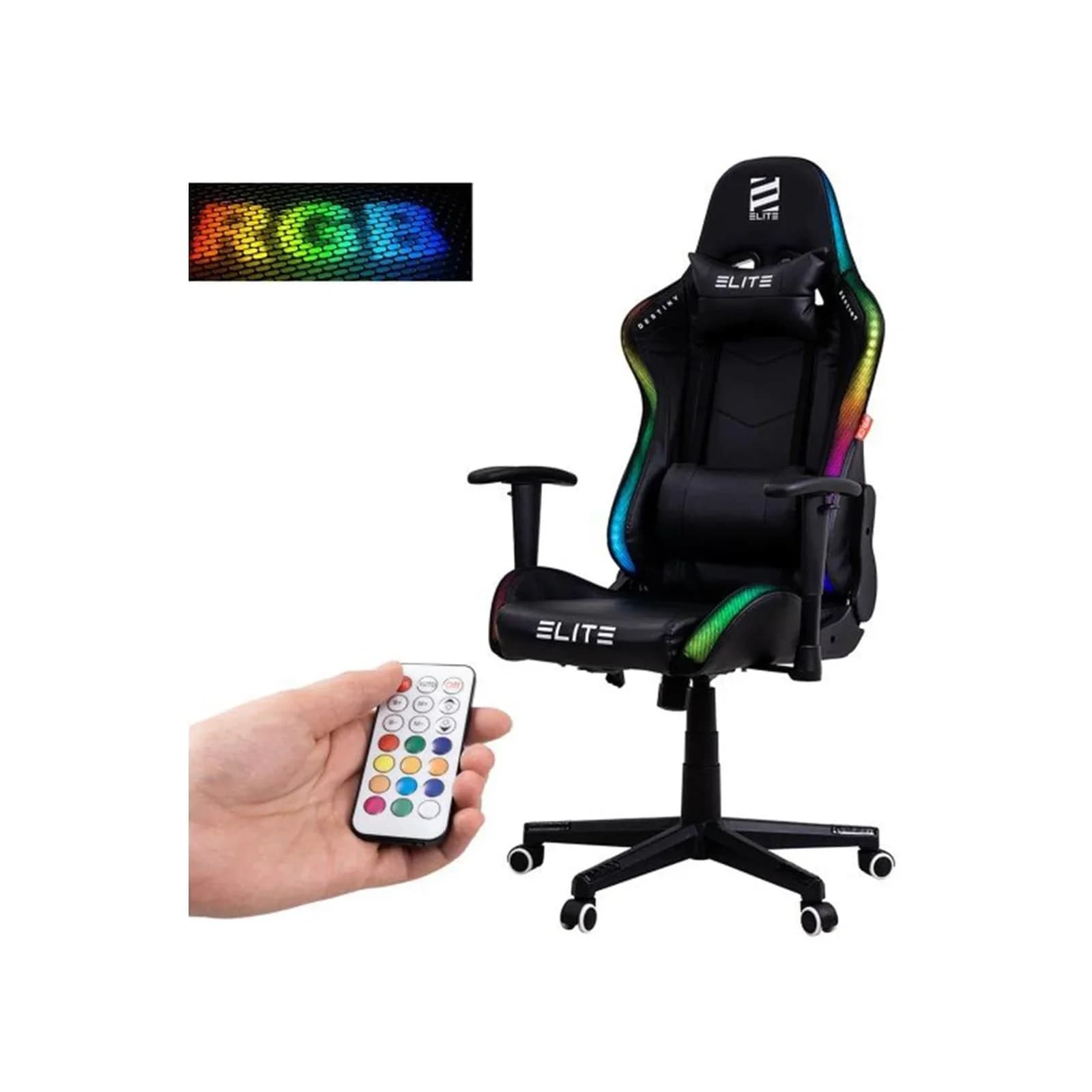 ELITE Gaming-Stuhl DESTINY RGB Schwarz