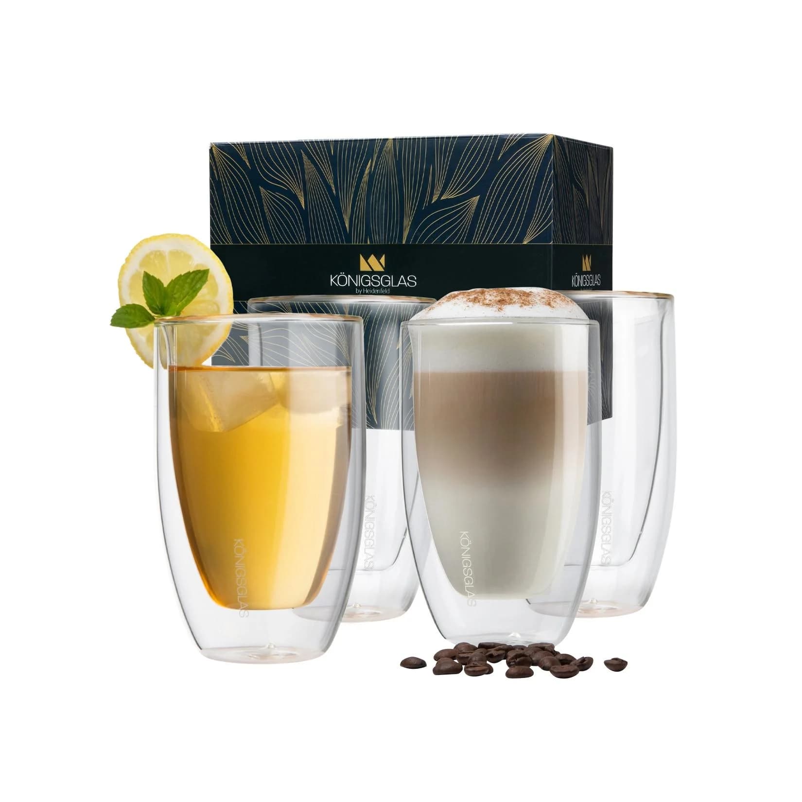 Königsglas Macchiato Latte Macchiato-Gläser by Heidenfeld 300 ml 4er Set