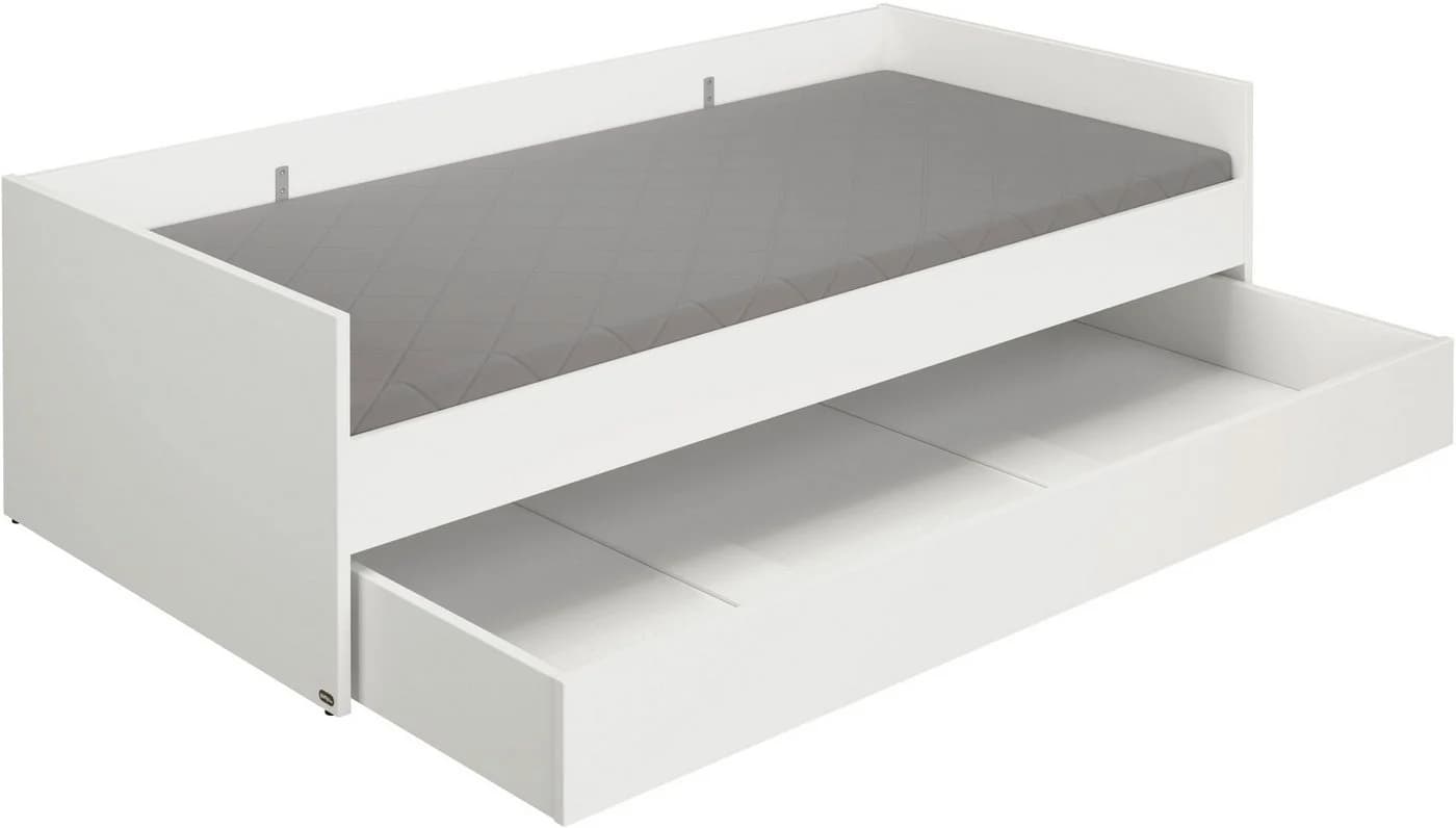 Modernes Kinderbett aus Holz in Weiß und Off-White - Bild 3