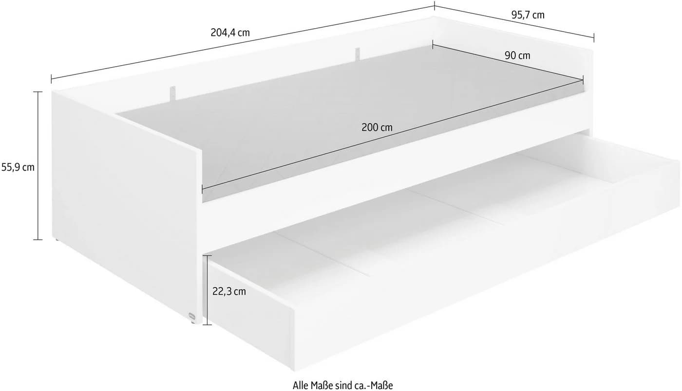Modernes Kinderbett aus Holz in Weiß und Off-White - Bild 5