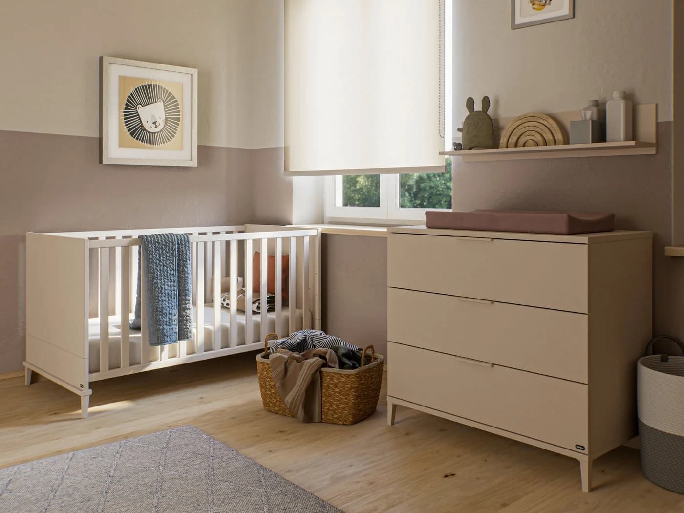 Wickelkommode YUNY BY PAIDI SISTER LOU Beige mit Soft-Close