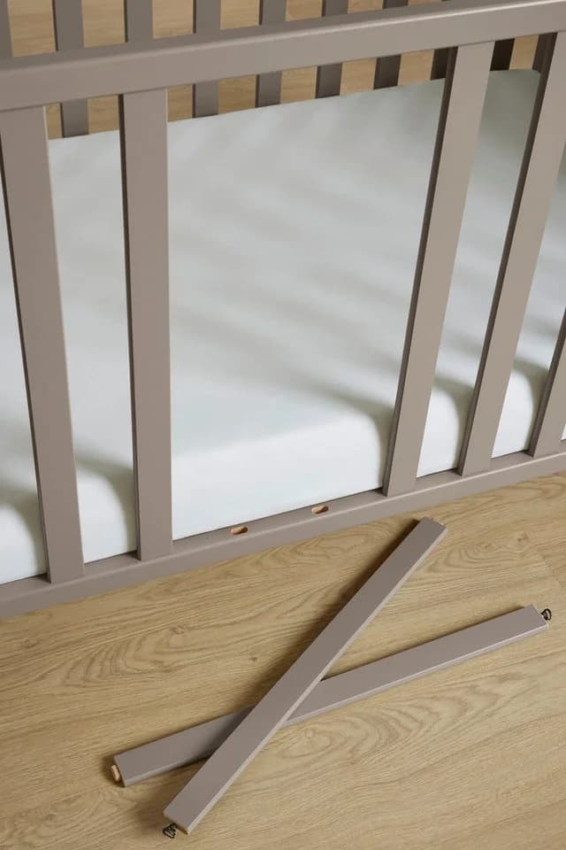 Babybett YUNY BY PAIDI "BROTHER STU in Taupe" Grau Massivholz - Bild 5