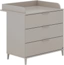 YUNY by PAIDI Wickelkommode BROTHER STU mit abnehmbarem Aufsatz und 3 Schubladen, Kommode in Taupe, 95 cm Breite, geprüfte Sicherheit, Soft-Close Bild 2