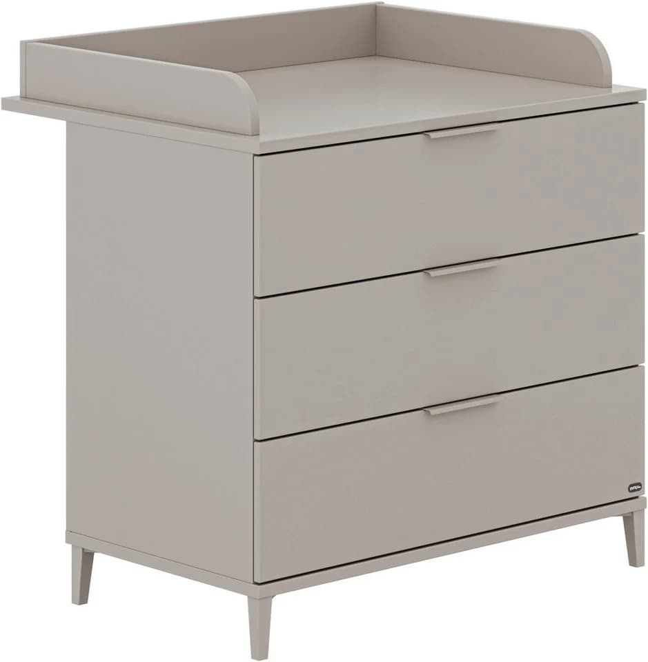 YUNY by PAIDI Wickelkommode BROTHER STU mit abnehmbarem Aufsatz und 3 Schubladen, Kommode in Taupe, 95 cm Breite, geprüfte Sicherheit, Soft-Close - Bild 2