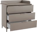 YUNY by PAIDI Wickelkommode BROTHER STU mit abnehmbarem Aufsatz und 3 Schubladen, Kommode in Taupe, 95 cm Breite, geprüfte Sicherheit, Soft-Close Bild 3