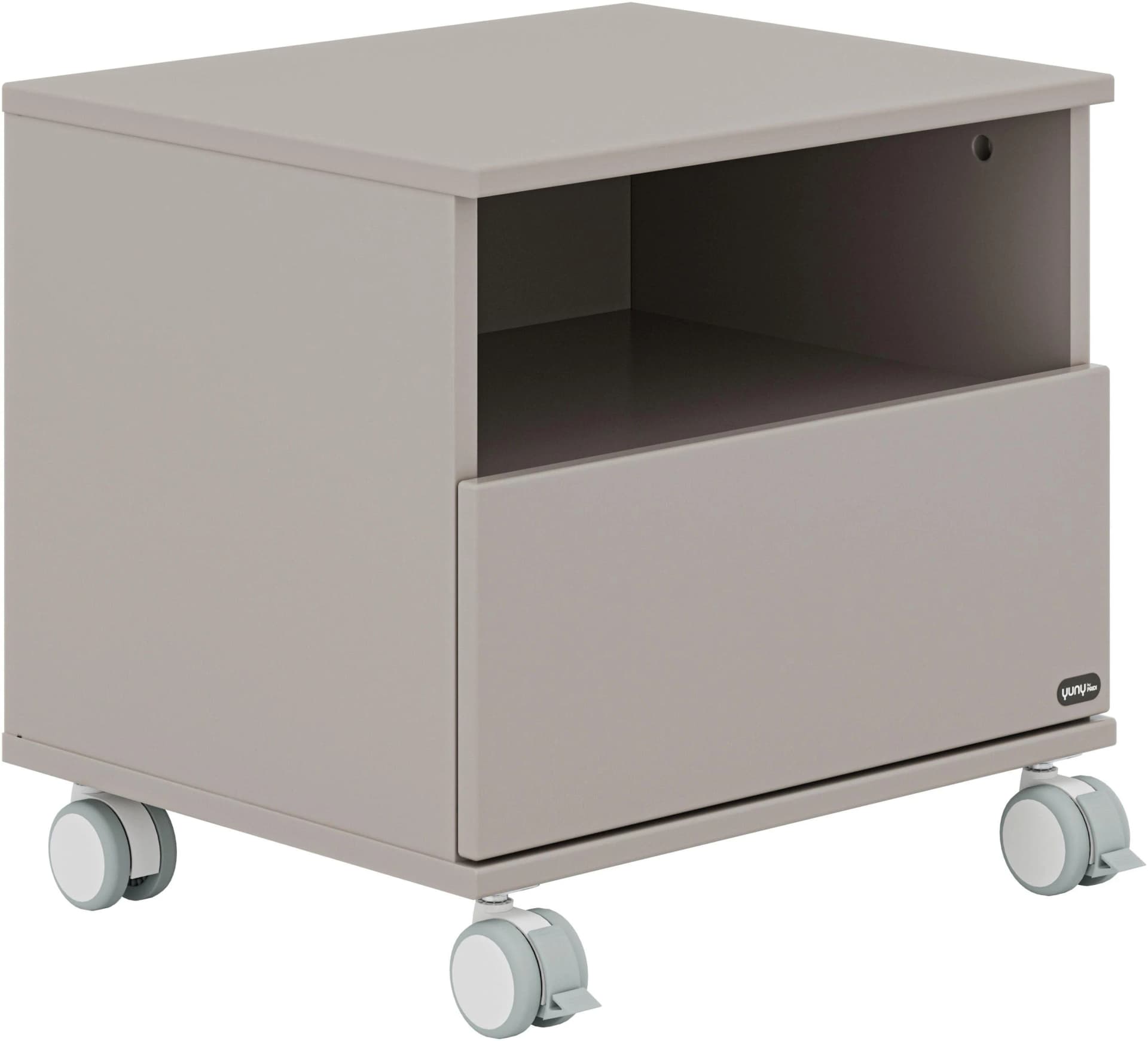 Nachtkommode für Kinderzimmer, grau (taupe), Spanplatte