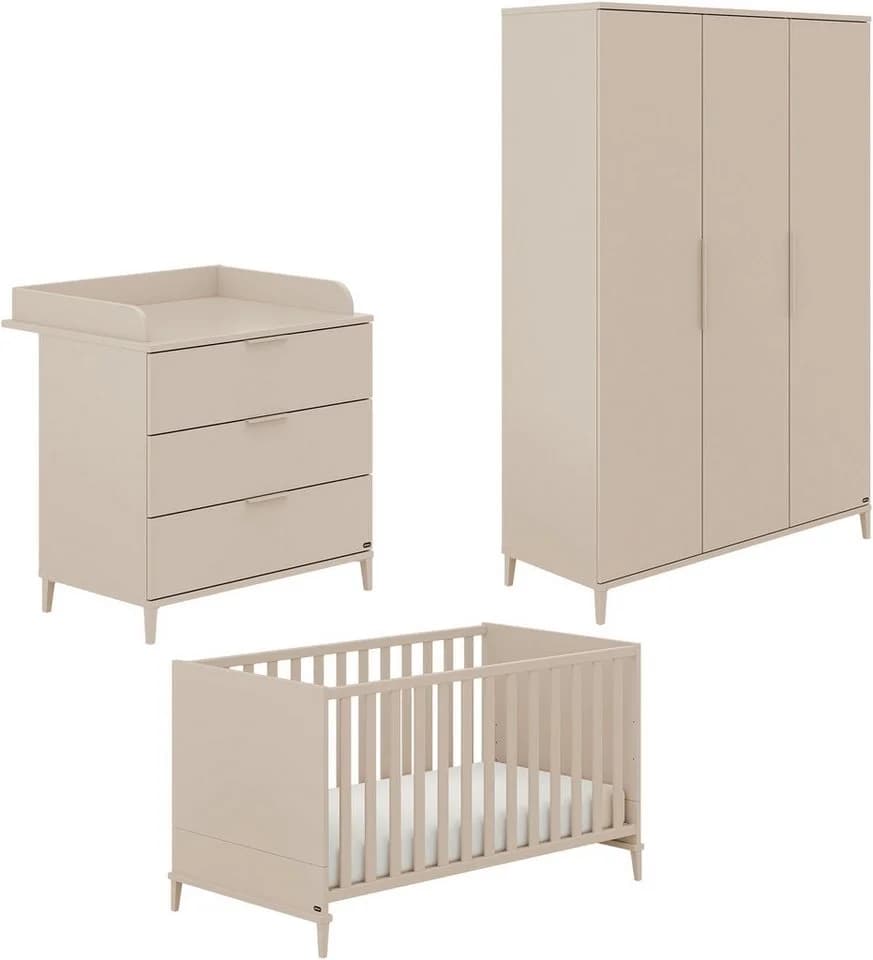 YUNY by PAIDI Babymöbel-Set SISTER LOU 3-tlg. Beige Modern - Bild 2