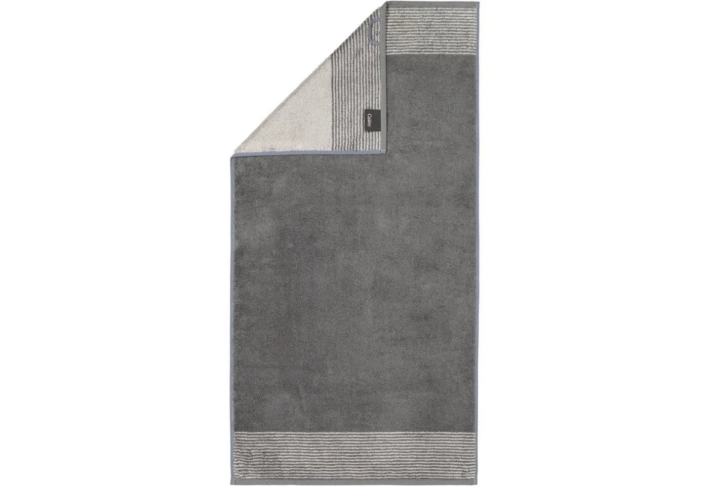Cawö Handtuch Luxury Home Two-Tone 590 Grau 100% Baumwolle