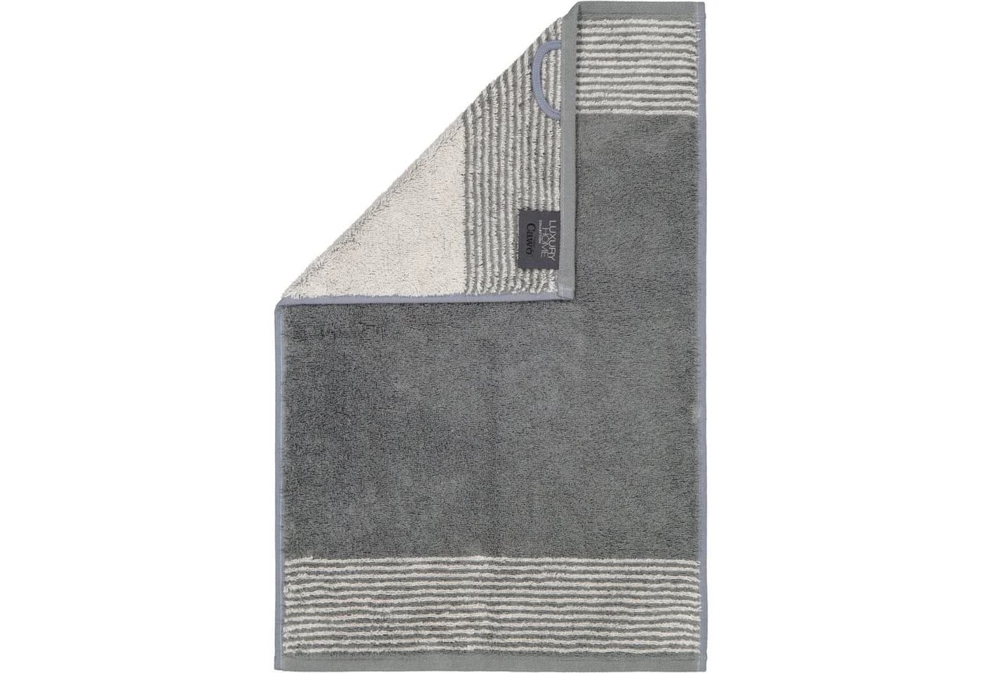 Cawö Handtuch Luxury Home Two-Tone 590 Grau 100% Baumwolle - Bild 2