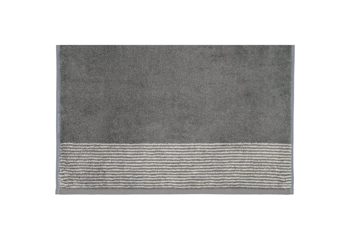 Cawö Handtuch Luxury Home Two-Tone 590 Grau 100% Baumwolle - Bild 4