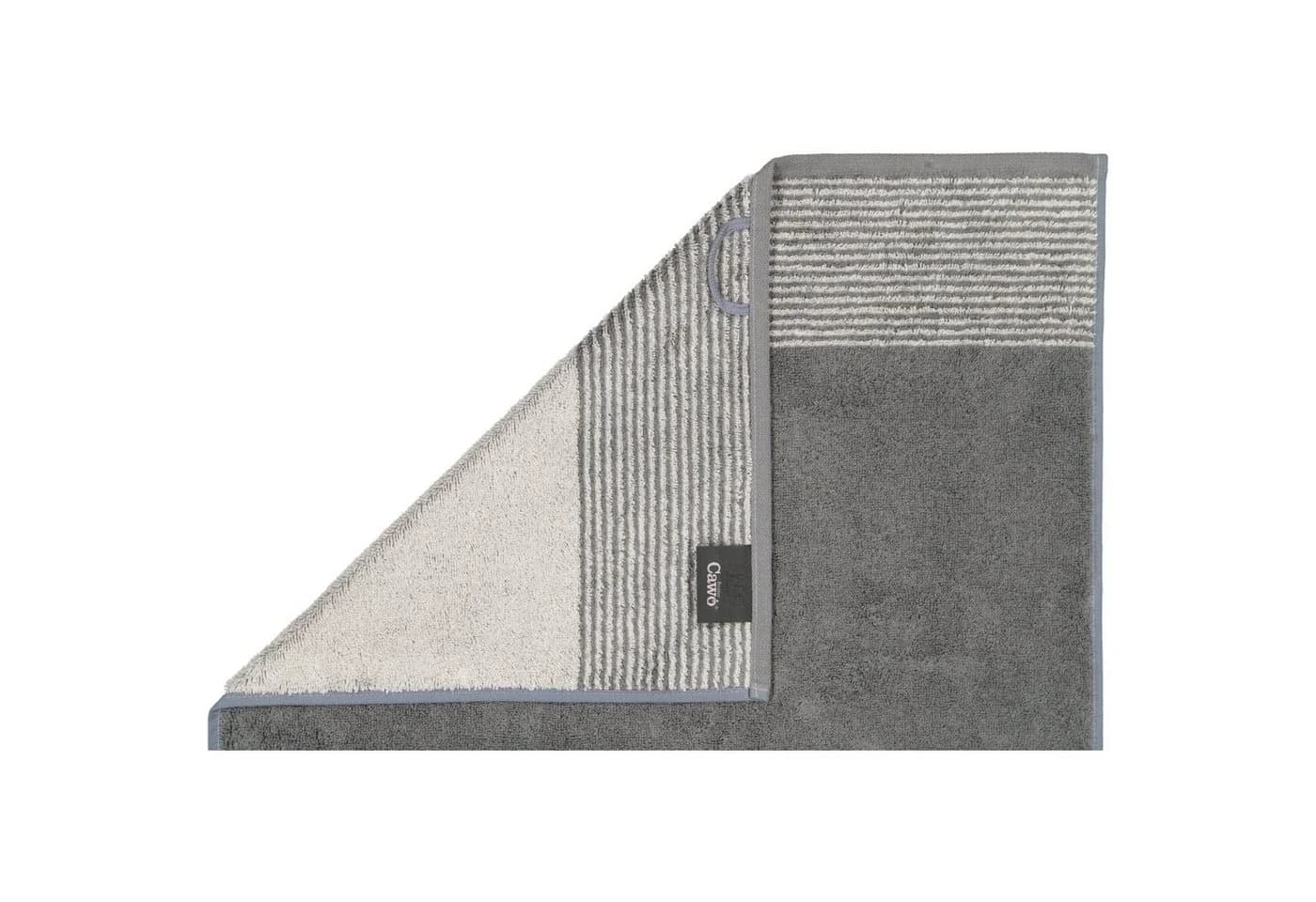 Cawö Handtuch Luxury Home Two-Tone 590 Grau 100% Baumwolle - Bild 5