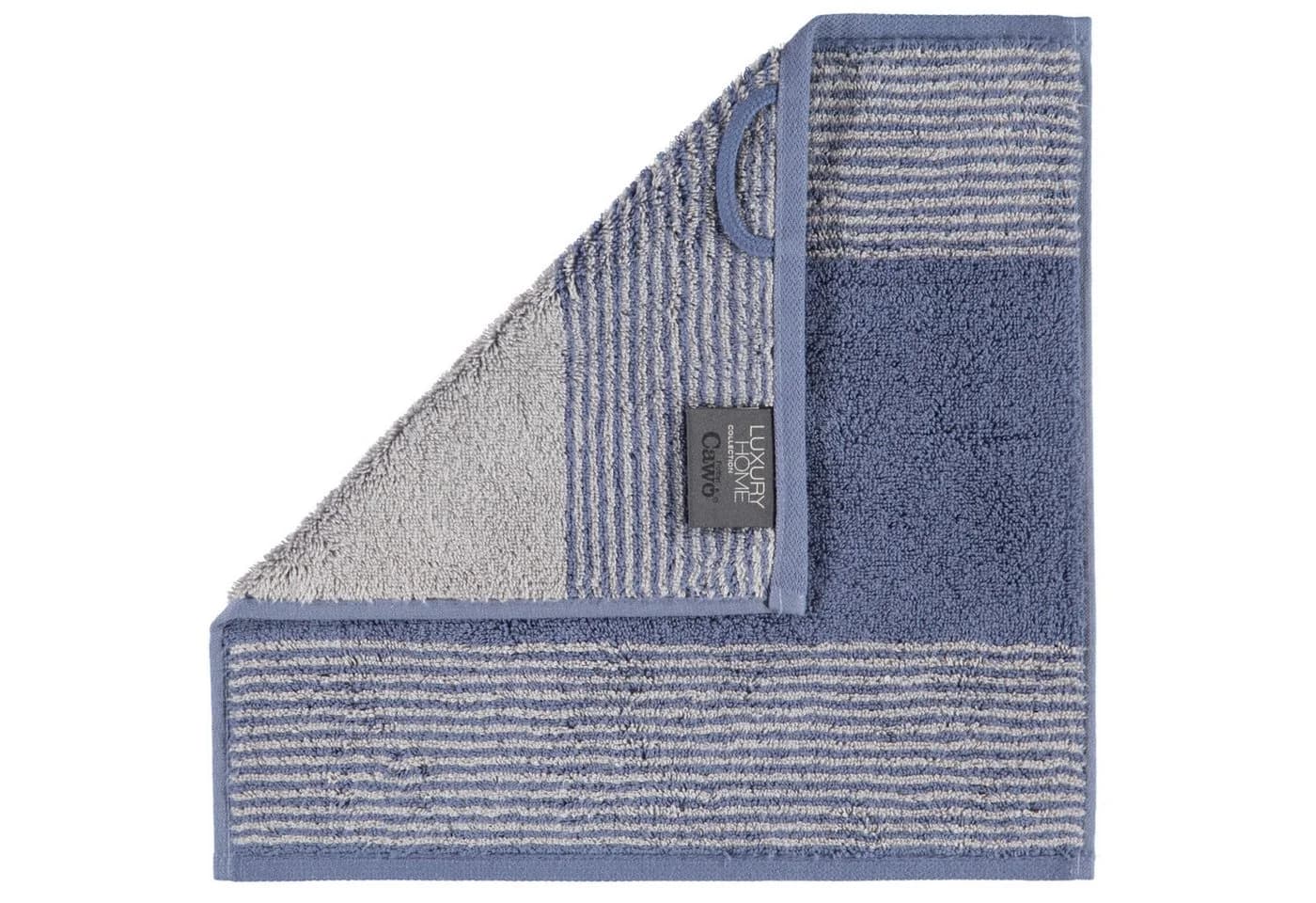 Cawö Handtuch Two-Tone 590 Nachtblau Doubleface