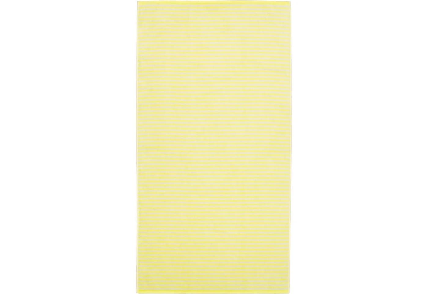 Cawö Handtuch Campus Ringel 100% Baumwolle Lemon