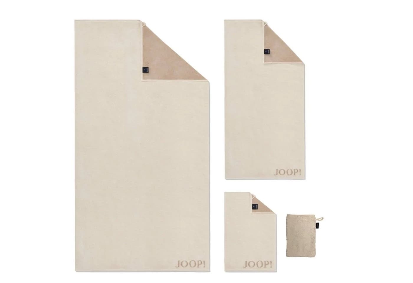 JOOP! Waschlappen Doubleface 1er Pack Creme Beige