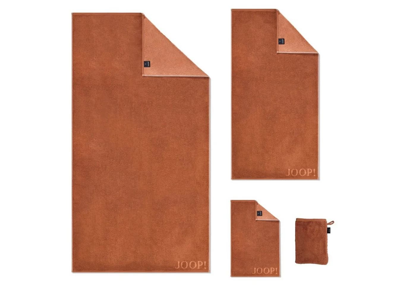 JOOP! Handtuch Waschhandschuh Classic Doubleface Kupfer 1600 38 Walkfrottier