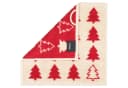 Cawö Seiftücher 3er Pack Christmas Edition Tannenbäume 100% Baumwolle Beige/Rot Bild 1