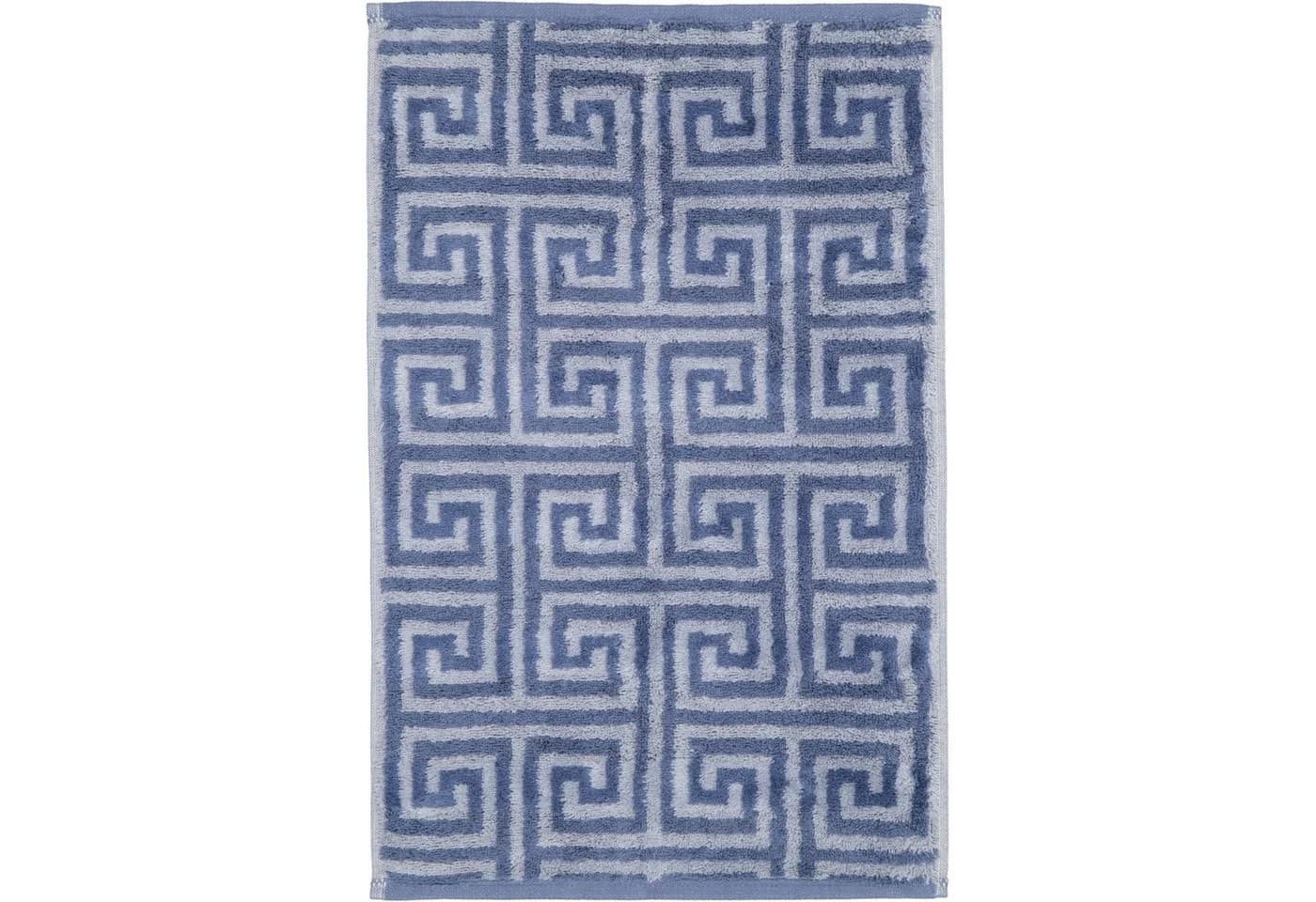 Cawö Handtuch Noblesse Elegance Allover Blau 100% Baumwolle