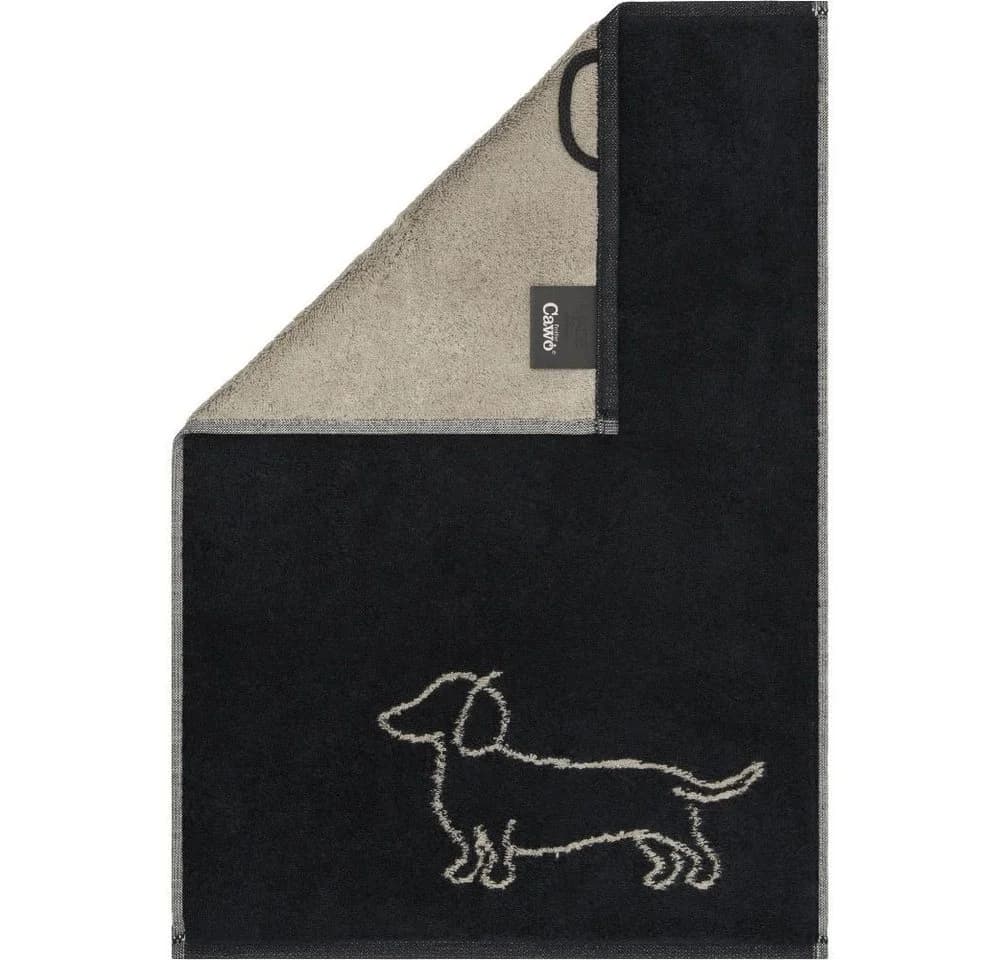 Cawö Handtücher WE LOVE DOGS Companion 6248 Schwarz/Beige 100% Baumwolle - Bild 2