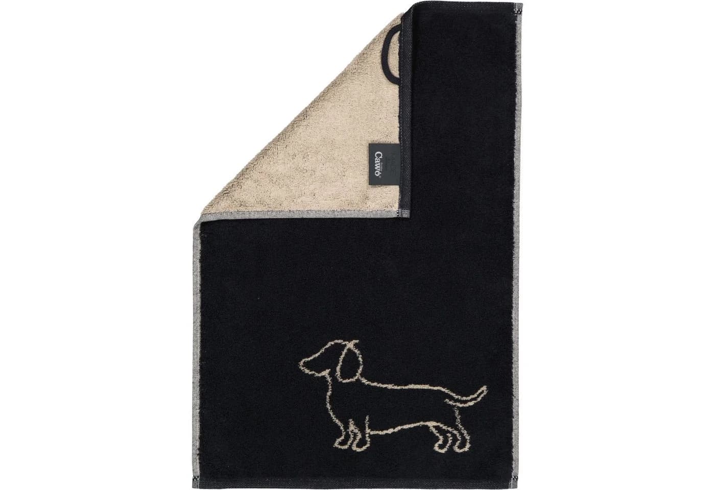 Cawö Handtücher WE LOVE DOGS Companion 6248 Schwarz/Beige 100% Baumwolle - Bild 3